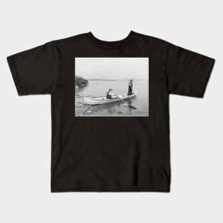 St. Lawrence River Boatmen, 1890. Vintage Photo Kids T-Shirt